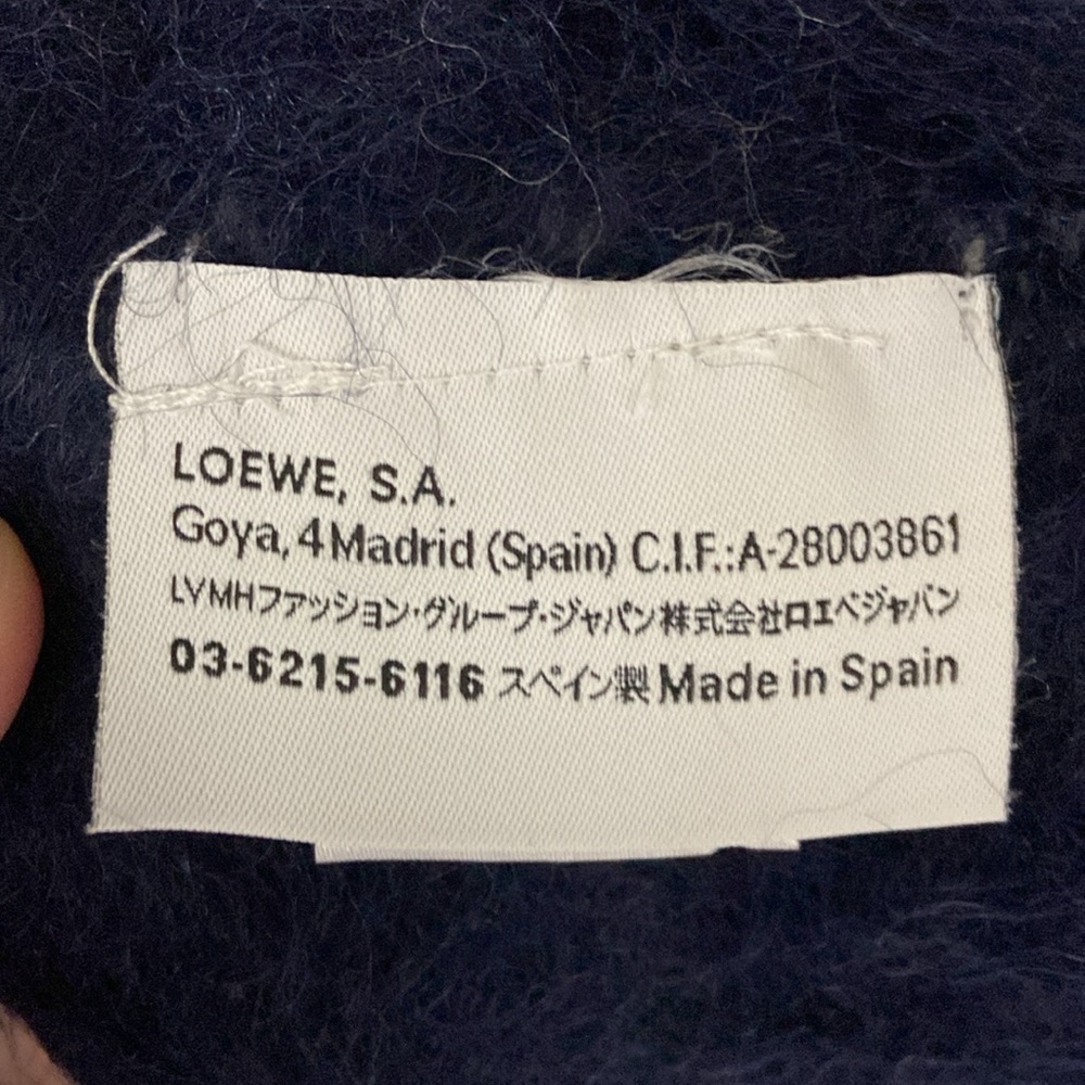 Loewe Color Block Mohair/Wool Blend Scarf - Picture 4 of 5